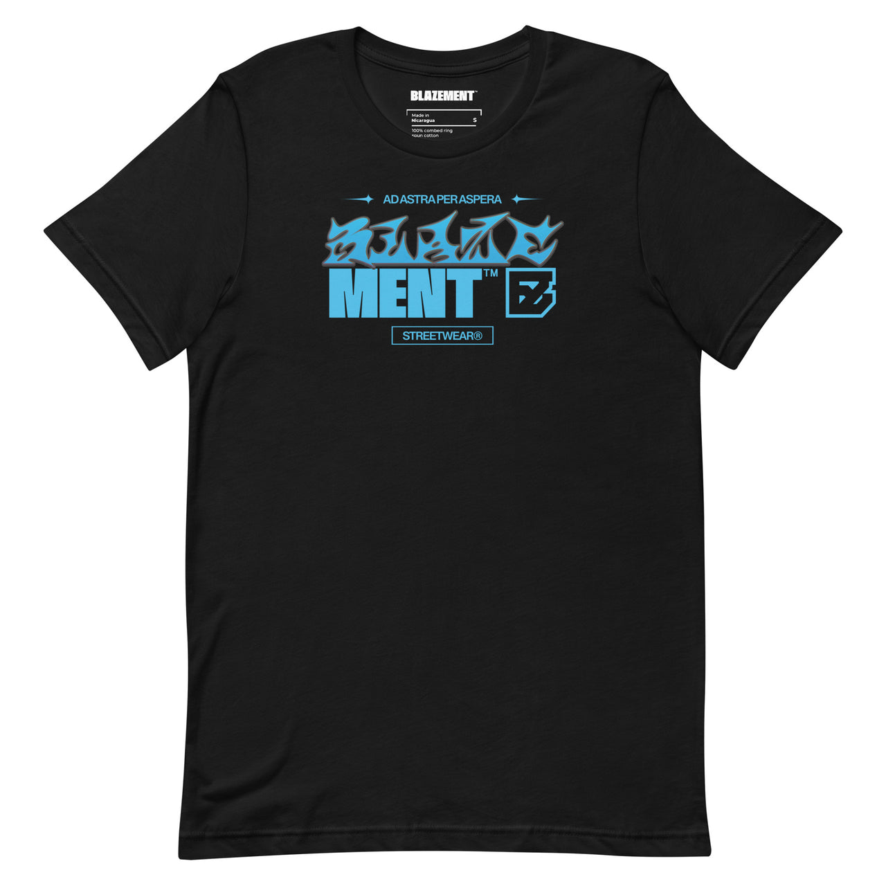 BLAZEMENT AD ASTRA SOLID BLACK T-SHIRT