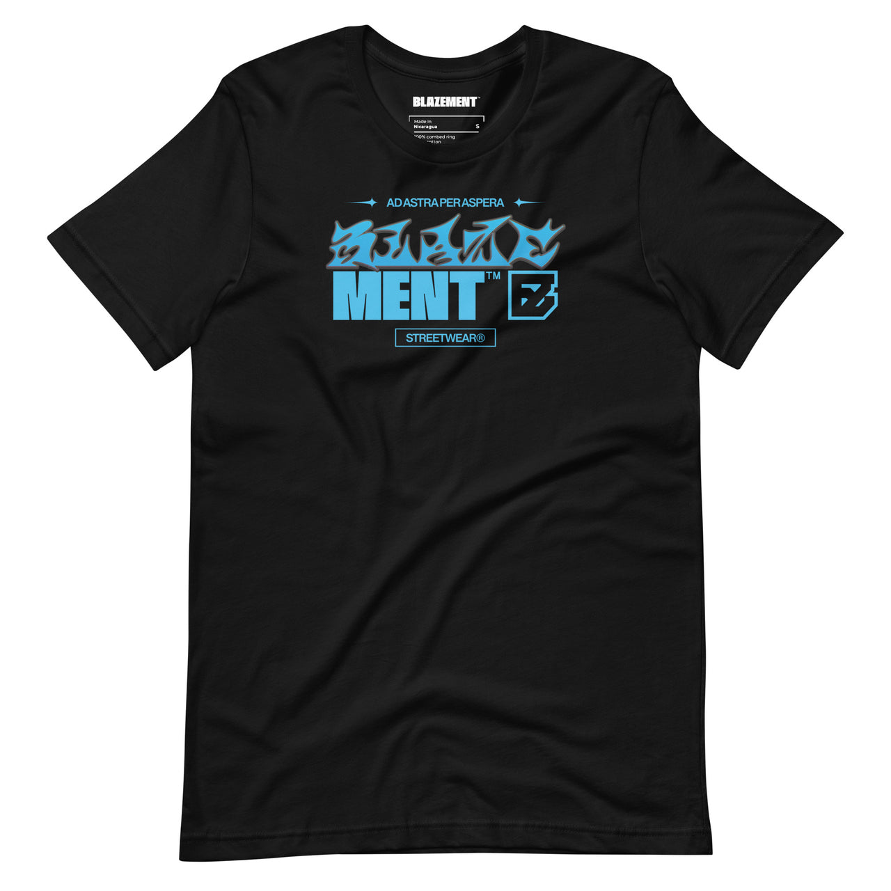 BLAZEMENT AD ASTRA SOLID BLACK T-SHIRT