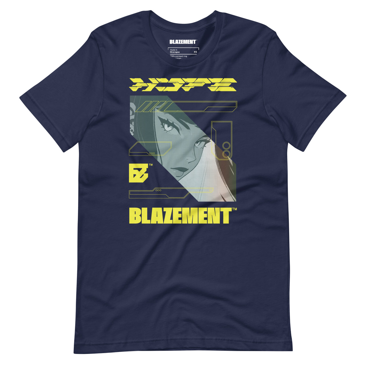 BLAZEMENT Believe the Hype Cyberpunk T-Shirt
