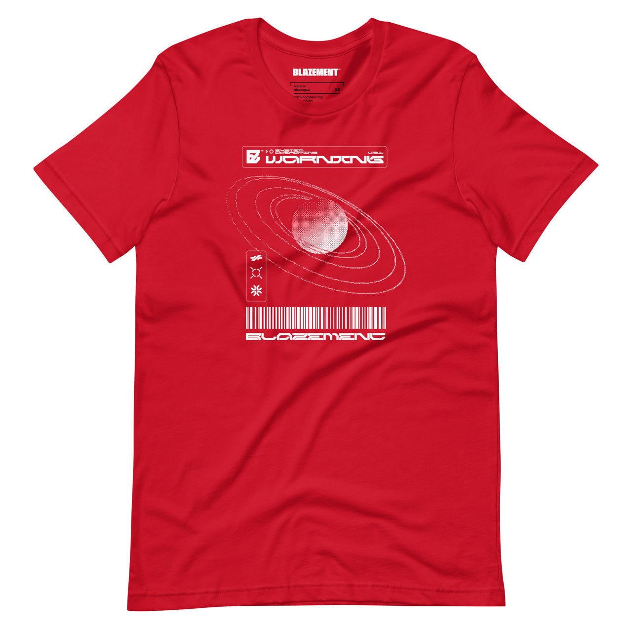 BLAZEMENT Saturn Warning Cotton T-Shirt